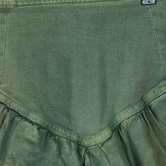 Mother The Ruffle Green Layered Asymmetric Mini Skirt Women's Size 31 - Picture 8 of 11